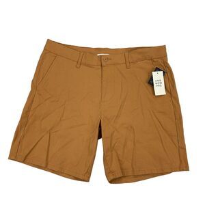 And Now This Mens Regular Fit Stretch 7" Chino Shorts Clay Brown 33
